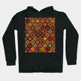 Moroccan tile golden pattern Hoodie